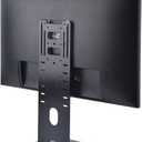 Universal Low Profile Single Screen Computer Desktop Gaming Monitor Replacement Stand, Vertical Mount Compatible with 27 Inch VESA 75/100, Power Port Downward or Horizontal Out