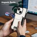 SkyEagle Compatible with iPhone 13 Wallet Case with Card Holder,Women Men Phone Case PU Leather RFID Blocking Shockproof Magnetic Flip Cover Credit Card Slots Kickstand,for Apple 13 6.1",White