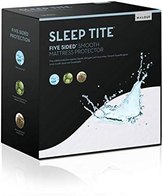 SLEEP TITE Five Sided Mattress Protector - 100% Waterproof on Top and Sides, Twin Size 
