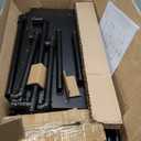 Aheaplus Industrial Pipe Clothes Rack with Top Shelf, 47In Space-Saving Wall Mounted Clothing Rack, 2 Tiers Heavy Duty Pipe Clothing Shelves with Hanging Rod for Laundry Room, Closet Storage, Black