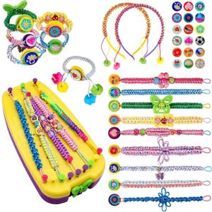 Aulnflate 169 PCS Bracelet Making Kit for Girls 8-12 Years Old Friendship Bracelet Kit Birthday Gift for Creative Fun Jewelry Making Kit for Kids Aged 8 9 10 11 12 (pink)