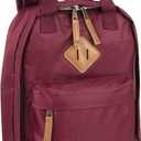 MADISON & DAKOTA Canvas Mini Backpack for Everyday & Day Pack Rucksack in Solid Color Blocks (Sangria)