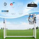 Soccer Goal for Backyard 8x6 FT Soccer Goals Weatherproof and Portable HPVC Soccer Goal with Soccer Target Net and Carry Bag for Kids and Adults Outdoor's Practice Training