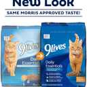9Lives Daily Essentials Dry Cat Food for Adult Cats with Chicken, Beef & Salmon Flavors, 3.15 lb. Bag (Pack of 4) (EXP 05/08/27)