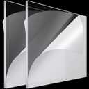 Roowest 2 Pcs 36 x 36 Inch, 1/4 Inch Thick Clear Acrylic Sheet Plastic Acrylic Sheet Cut to Size Acrylic Board Panel for Craft Engraving Display