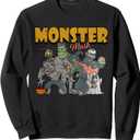 Monster Mash Vintage Ghost Halloween Funny Sweatshirt Small