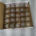 Novelty Lights 25 Pack G40 Frosted White Outdoor Globe Bulbs, Light Bulbs Glass Incandescent Bulbs with 3000 Hour Lifespan, Globe String Lights Replacement Bulbs