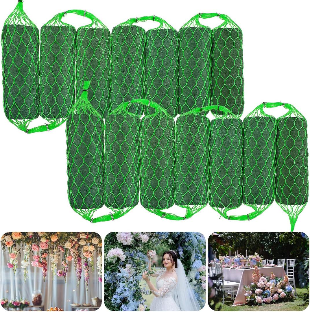 9.2Ft Flower Sponge Blocks Kit 14Pcs Floral Foam Garland  Flexible Flower Holder for Fresh & Artificial Flowers, Wedding Arch, Home & Garden Decor