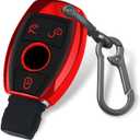 for Mercedes Benz Key Fob Cover, Soft TPU Key Case is Compatible with CLS CLK AMG CLK CLK GLC GLE GLS ML SL SLK A C E R S G Smart Remote Key