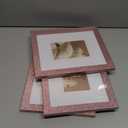 8x10 Pink Glitter Picture Frame Set of 3, Decorative Sparkling Photo Frame with 5x7/4x6 Mat for Tabletop or Wall Display, Poster Frame with Solid Wood and Real Glass, Scandinavian Style Home Decor