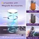 Hython Magnetic Clear for iPhone 14 Pro Case with Camera Lens Protector [Compatible with MagSafe] Luxury Plating Edge Slim Soft TPU Cover Protective Phone Case for iPhone 14 Pro 6.1", Deep Purple