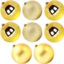 Extra Large Size Outdoor Christmas Ornaments, Oversized Huge Big Shatterproof Xmas Christmas Plastic Balls for Outside Lawn Yard Tree Hanging Decorations (8"/200mm, Gold, 8 Packs)