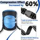 Frelaxy Compression Sack, 40% More Storage! 11L/18L/30L/45L Compression Stuff Sack, Water-Resistant & Ultralight Sleeping Bag Stuff Sack - Space Saving Gear for Camping (Blue, XXL)