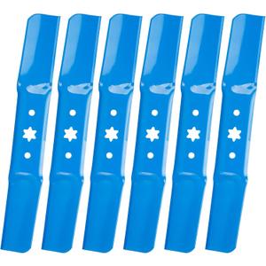 942-05052A 50" Mower Blades 6 Point Star for Cub Cadet XT1 LT50 GT50 XT2 LX50 ZT1 ZT2 50 RTZ S50 L50 SX50 LX50 L34 Zero Turn Troy-Bilt Super Bronco Mustang 50" Lawn Tractor, Medium Lift, 6 Pack Blue