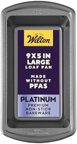 Wilton Platinum Non-Stick 9 x 5 in Loaf Pan, Stainless Steel Bakeware, Made without PFAS, Packaging May Vary: Home & Kitchen
