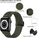 Lerobo Nylon Stretchy Solo Loop Watch Band, Compatible with Apple Watch Series 11-1, SE/Ultra 3 2 1 38/40/41/42/44/45mm/46mm/49mm, Adjustable Replacement Strap for Women Men