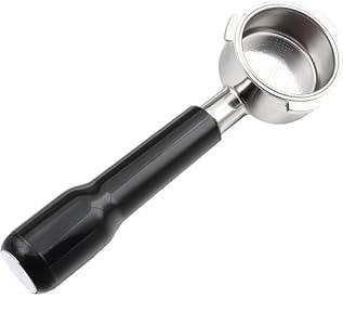 KAZNTCC 51mm 3 Ears Bottomless Portafilter for Delonghi Dedica EC680/ EC685/ EC785/ EC820/ EC850/ EC860 SMEG Espresso Coffee Machine, Stainless Steel Basket Included ABS Handle Black