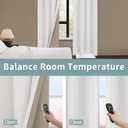 BGment Off White Blackout Curtains 54 Inch Length for Bedroom 2 Panels Set, Linen Textured Thermal Insulation Soundproof Window Curtain Drapes with Grommet, 52 Inch Wide Each Panel