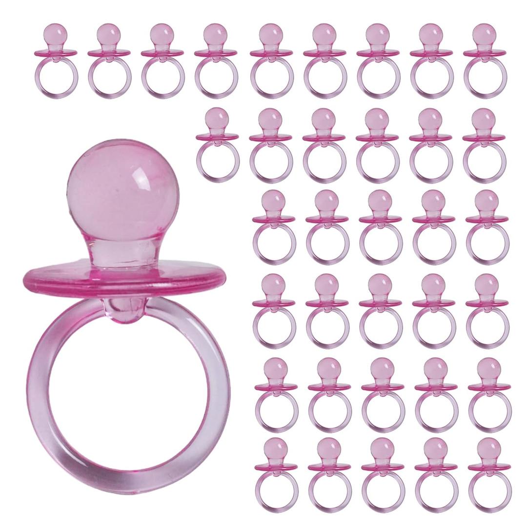 Baby Pacifier 2.5" Baby Shower Favors Decoration (Pink, 36 Count)