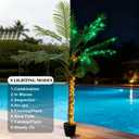 Daifunli 6Ft Lighted Palm Tree Outdoor Decoration Artificial Tropical Palm Tree 190 Led Lights with Glowing Coconuts for Patio Bar Deck 8 Modes Dimmable Timer Waterproof Outside Poolside