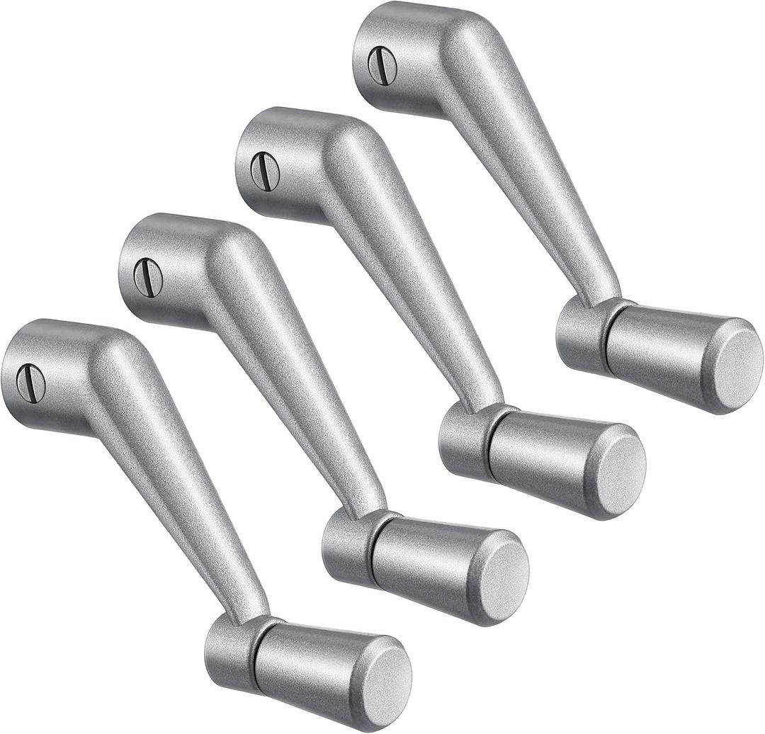 MorningRo 4 Pack Window Crank Handle Replacement H 3966 H 4106, 3/8" Spline Socket Crank Handle with Smooth 360 Degree Operation, Casement Window Rotating Handles Provide Security for Windows