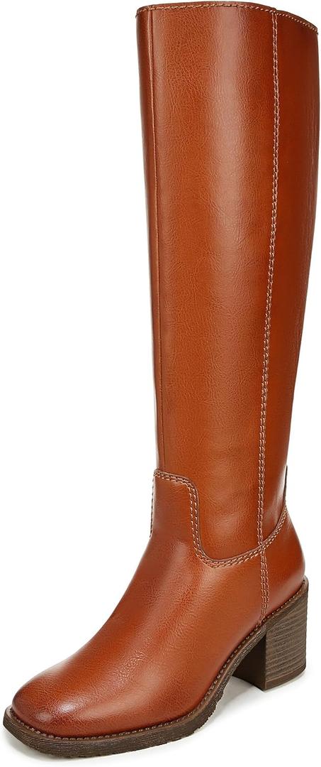 ZODIAC Women's Cindy Tall Block Heel Boot (Brown, 9 1/2, Medium)