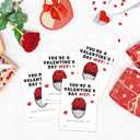 Hockey Valentine's Day Cards for Kids Classroom, Pack of 30 Classroom Valentines Cards, School Exchange for Boys and Girls, Valentine's Day Gift Tags for Class- QR04