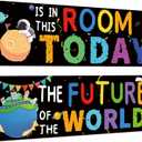 2 x Educational Math Posters,2 Pcs Room Today Posters,13.5x39 Classroom Banner Decorations for Teachers,Bulletin Board and Wall Decor for Pre,Elementary School(Laminated) (Room Today Poster)