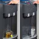 GE Top-Loading Hot and Cold Water Dispenser | 5 Gallon Water Cooler for Home or Office | 2 Temperature Settings | Taller 13" Dispenser Height | Freestanding with LED Night Light| Charcoal