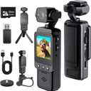 Mini Body Camera with Audio & Video Recording, Pocket Action POV Camcorder 360 Rotation 1080P FHD, 64GB Wearable Camera for Security, Work, Guard, Travel (Black)