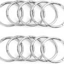 Framendino, Round Carabiners Clips Snap Hooks Zinc Alloy Spring Gate O Rings Buckles (2.36", Silver)