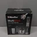 Mueller Multistick 5-in-1 Immersion Blender Handheld,12 Speed Hand Mixer-Turbo Boost,Heaviest Duty Copper Motor,Titanium reinforced Blades Hand Blender,Milk Frother Wand,Whisk,Beaker,Chopper,Grey (Gray)