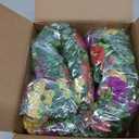 2 Pack Artificial Daisy Flower Garland,5.9FT UV Resistant Fake Floral Vine Silk Hanging Spring Summer Wild Flower Garland for Home Mantle Garden Wedding Backdrop Decor (Red Yellow Purple)