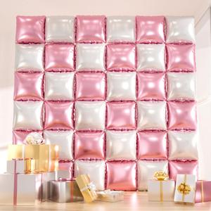 36PCS Double-Sided Pink & White Foil Balloon Backdrop Kit  Reusable Mylar Balloon Wall or Balloons Tunnel for Baby Showers, Weddings, Birthdays, Valentines Day & Party Decor