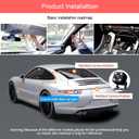 360 Full View Dash Cam Front and Rear Inside, 4 Channel Dashcam 1080P Full HD Dash Camera for Cars with Infrared Lamps Night Vision G-Sensor, Parking Mode, 64GB SD Card Car Accessories