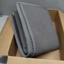 Cat Litter Box Mat: 36"x 30" Waterproof Kitty Cat Litter Trapping Mat, Easy-clean Double-layer Scatter Control Pad Rug (Grey)