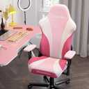 Chair Slipcovers Pink for Game Chair, Chair Seat Protector, Arms Cover Attached, Chair Cover for Girls Women' Gaming Chair, Slip-Cover Only, Game Chair is Not Included, (Light Pink)