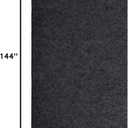 iCustomRug Hallway Runner Rug 3x12ft Black, Indoor/Outdoor, Non-Slip Rubber Backing, Low-Profile All-Weather Carpet, Non-Shedding & Easy Care, Entryway Mat Ideal for High Traffic Areas