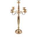 Vincidern 28'' Tall 5 Arm Candelabra Gold Taper Candle Holder Centerpieces for Wedding Table Decoration, Party, Halloween, Christmas, Event Candelabra