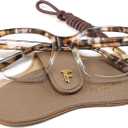 Square Reading Glasses for Women - Amber Mist - Honey Crystal 1.5x Readers