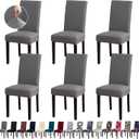 Chair Covers, Stretch Kitchen Dining Room Chair Covers Set of 6, Removable Washable Dining Chair Slipcovers for Home, Hotel, Banquet