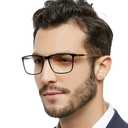 OCCI CHIARI Reading Glasses Men's Rectangle Reader Durable Spring Hinge 1.0 1.25 1.5 1.75 2.0 2.25 2.5 2.75 3.0 3.5, (Black/Transparent 225)  