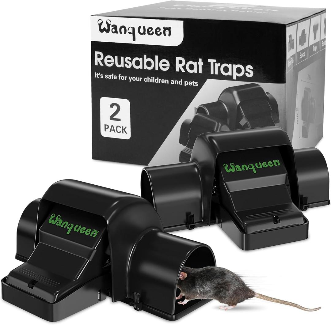 Reusable Rat & Chipmunk Traps, Prevents Accidental Triggering Mouse Trap, Tunnel Dual-Entry Squirrel Trap for Big Rats, Large Efficient Capture Device, Snap Traps for Humane Capture