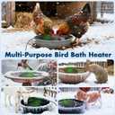 Outdoors 100W Bird Bath Heater for Winter,Birdbath Deicer Pond De-icer Thermostatically Controlled Birdbaths Water Heater with 5.9 Ft Power Cord and Working Indicator Light (Black)