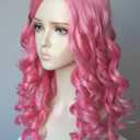 Bridget Curly Wig - 20" Synthetic Pink Wig for Girls & Women - Halloween Costume