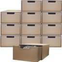 Cardboard shoe organizer boxes Socks, Underwear,Stationery,papers, Photos, file box shoe rack Office closet organizers and storage Warehouse Stackable Drawer Storage bins 13.7 x 9.7 x 5.5in 12 Pack