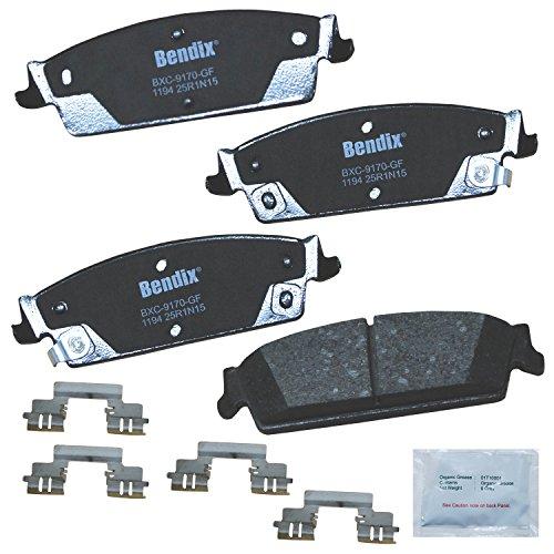 Bendix Priority1 CFC1194 Ceramic Rear Brake Pads for Select Models Cadillac Escalade ESV, EXT, Chevrolet Avalanche, Chevy Silverado,1500 Classic, Suburban, Tahoe, GMC Sierra, Yukon XL