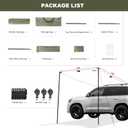 Portable Car Awning for SUV, Vehicle Awning for Camping Van Truck, Needn't Roof Rack Hardwares Waterproof UV50+ 10 x 5.6 ft
