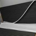 Art3d 2-Pack 48" x 24" Acoustic Wood Panels for Wall, Soundproof Wood Slat Panel for Wall and Ceiling, 3D Fluted Sound Absorbing Paneling for Interior Wall Decor, Living Room, Bedroom - Blackwood