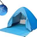 Pop-up Tent and Automatic Instant Portable Cabana Beach, Camping Tent Shade Sun Shelter for Family 2-3 Person Adults Kids Outdoor Activities Camping Fishing Hiking Picnic Touring